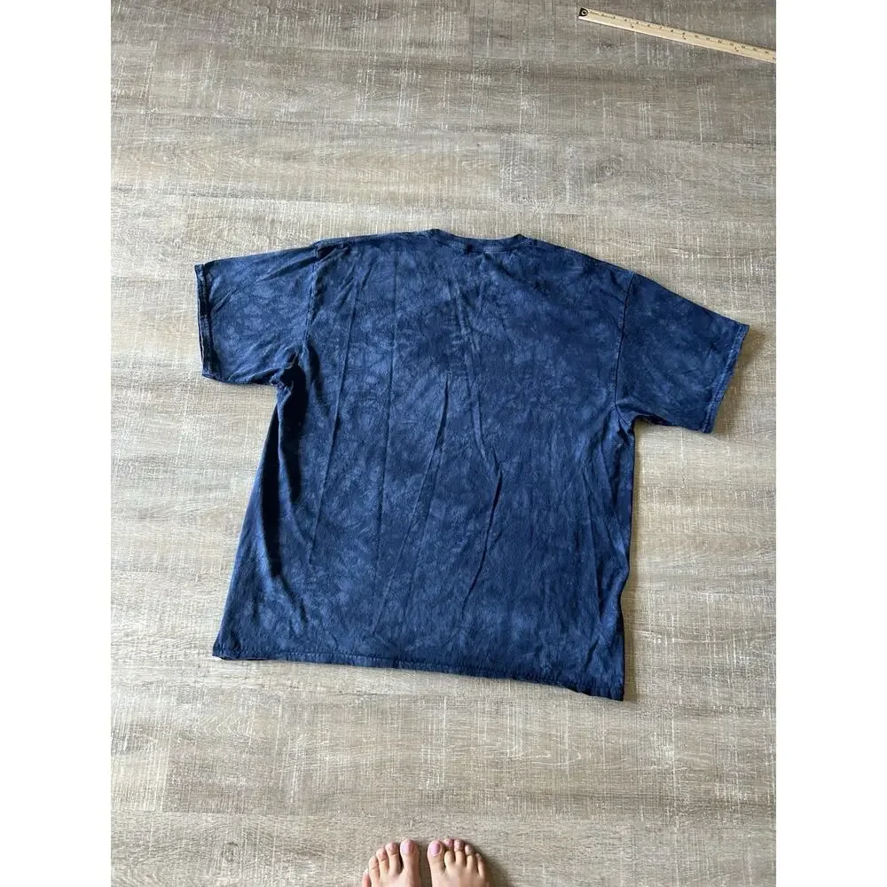 Vintage Wolf Graphic T Shirt Mens 3XL Blue Moon Nature Animal Y2K Streetwear